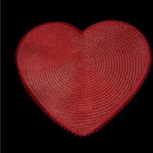 Red Heart-Shaped Placemat set of 2